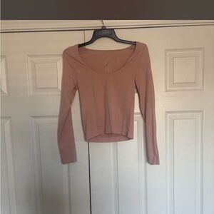a new day Pink scoop crop top